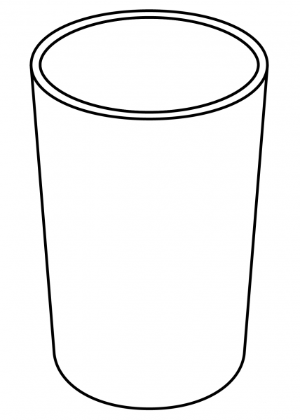 Glass of Milk Emoji coloring page image