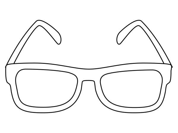 Glasses coloring page image