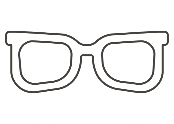 Glasses coloring page image
