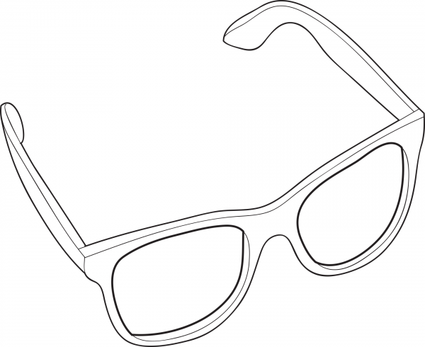 Glasses coloring page image