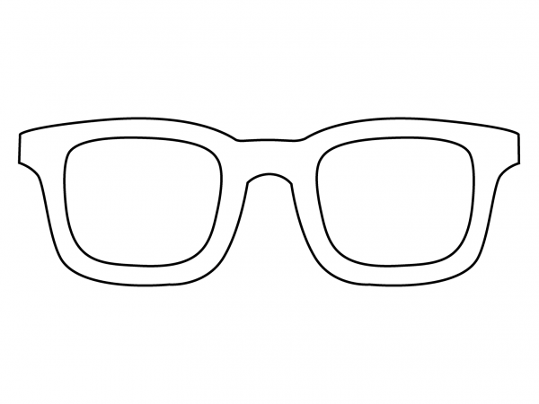 Glasses Emoji coloring page image