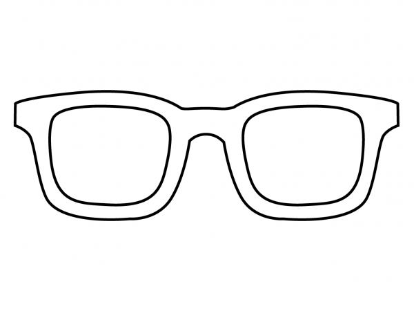 Glasses Emoji coloring page image