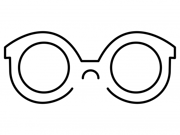 Glasses Emoji coloring page image