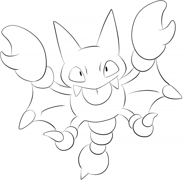 Gligar coloring page image