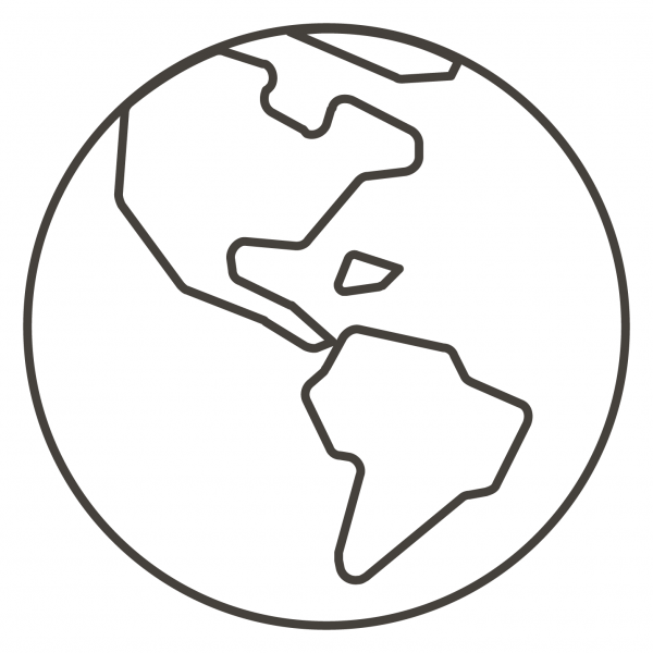 Globe Showing Americas coloring page image