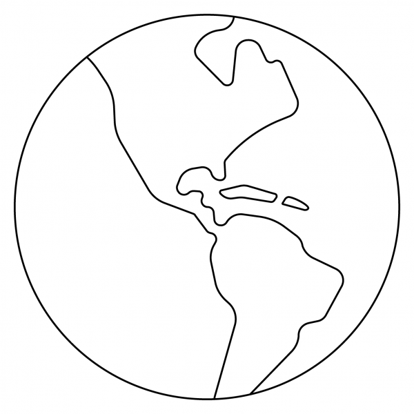 Globe Showing Americas Emoji coloring page image