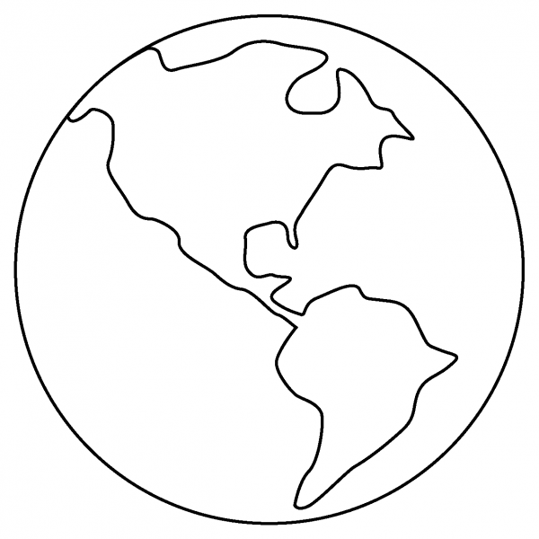Globe Showing Americas Emoji coloring page image