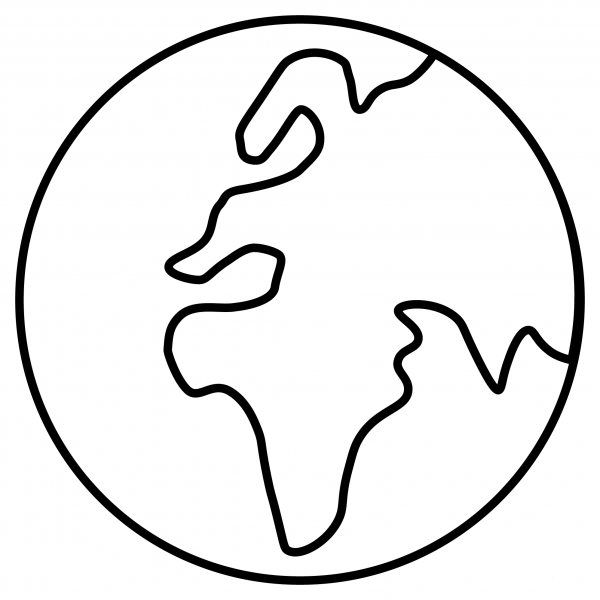 Globe Showing Europe Africa Emoji coloring page image