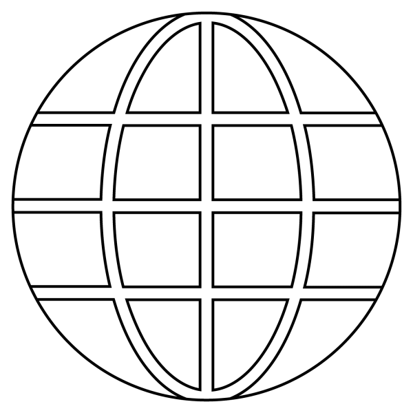 Globe with Meridians Emoji coloring page - ColouringPages