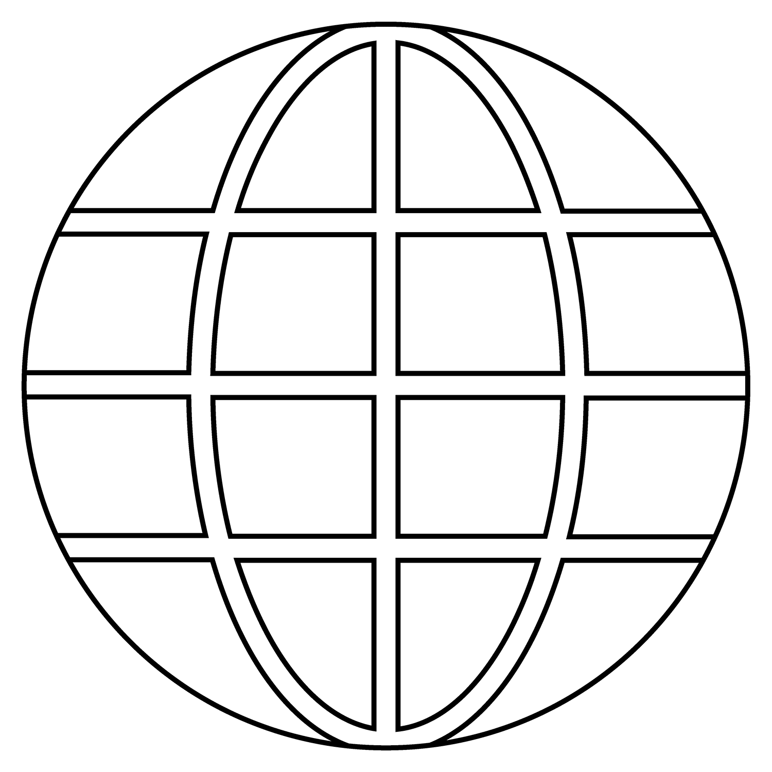 Globe with Meridians Emoji coloring page - ColouringPages