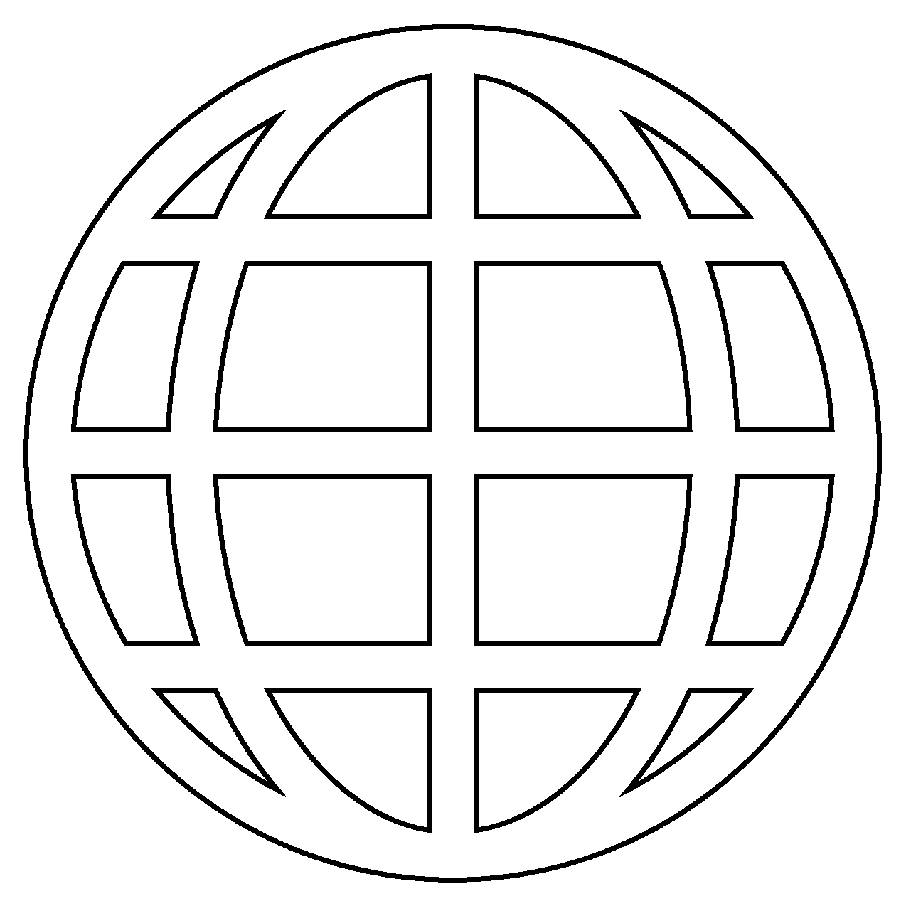 Globe with Meridians Emoji coloring page - ColouringPages