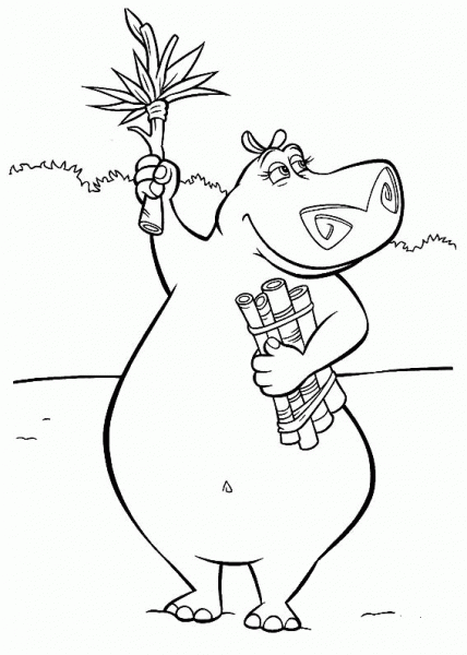 Gloria With Flowers  coloring page image