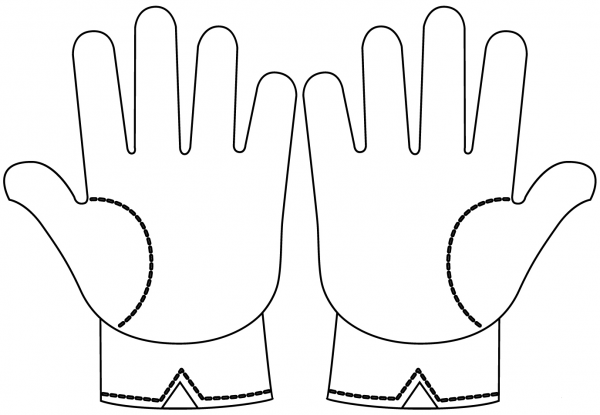 Gloves coloring page image