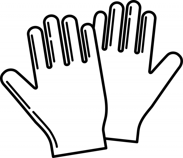 Gloves coloring page image