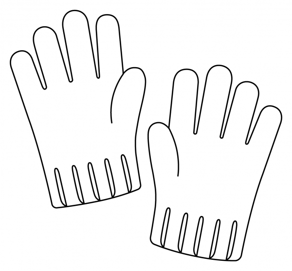 Gloves Emoji coloring page image