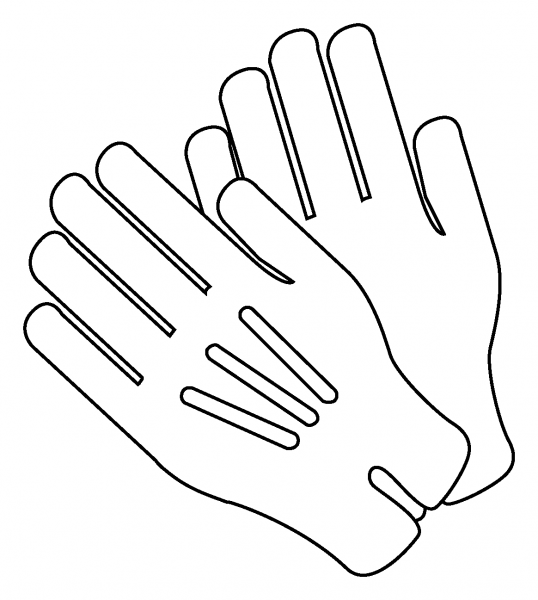 Gloves Emoji coloring page image