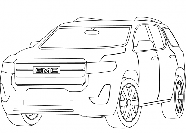GMC Acadia coloring page image