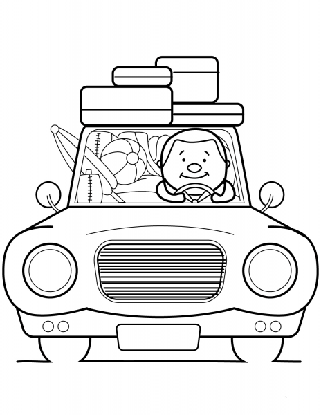 Go Summer Vacation! coloring page image