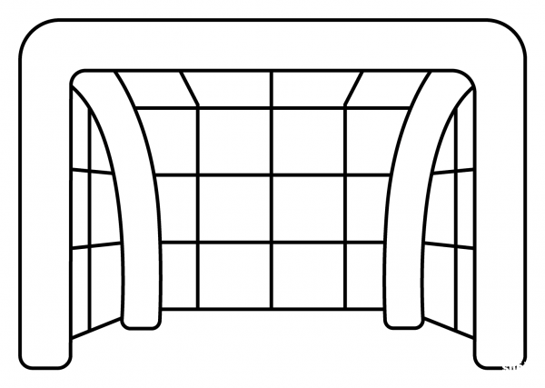 Goal Net Emoji coloring page image