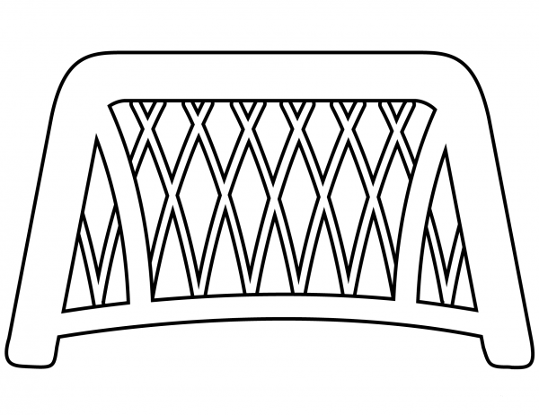 Goal Net Emoji coloring page image