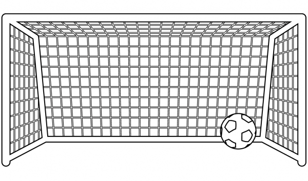 Goal Post Football coloring page image
