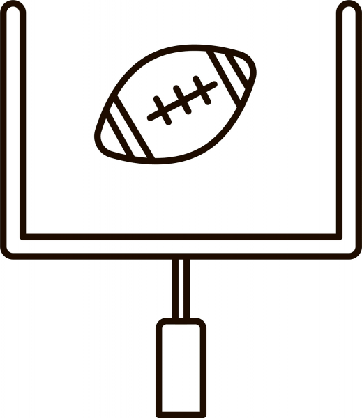 Goal Post Football coloring page image