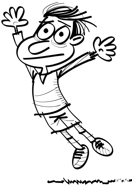 Goalkeeper coloring page image