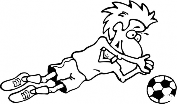 Goalkeeper coloring page image