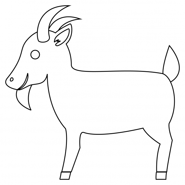 Goat coloring page image