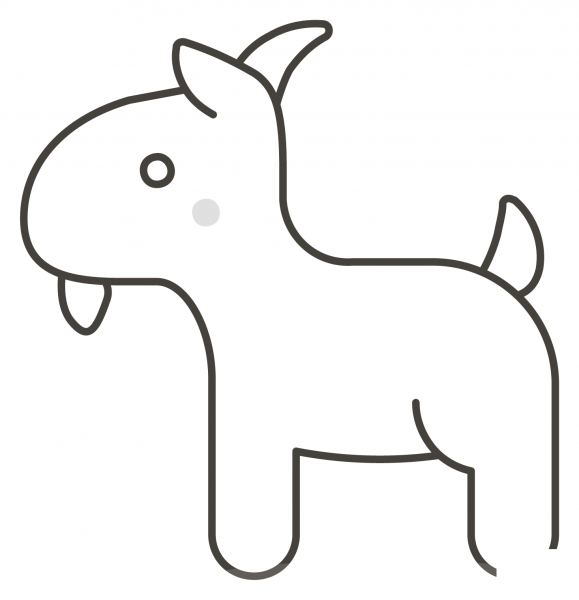 Goat coloring page image