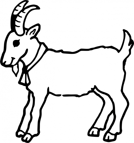 Goat coloring page image