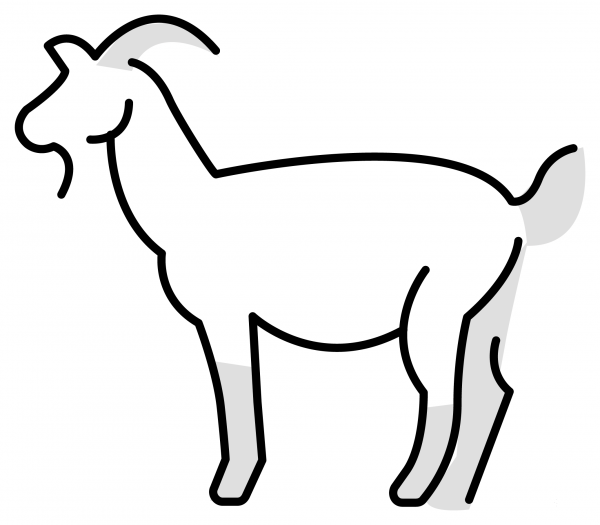 Goat Emoji coloring page image