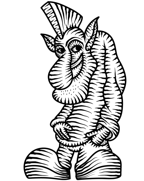 Goblin coloring page image