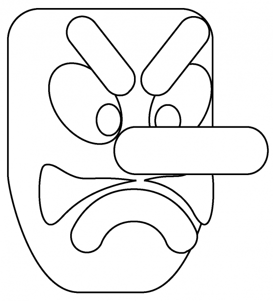 Goblin Emoji coloring page image