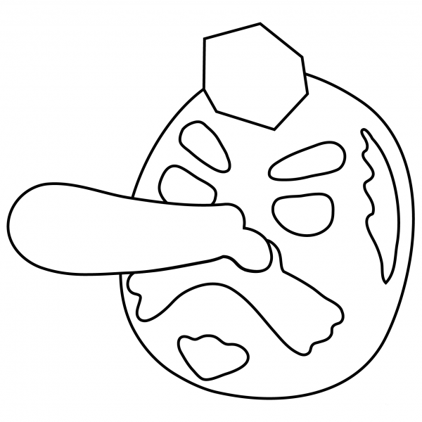 Goblin Emoji coloring page image