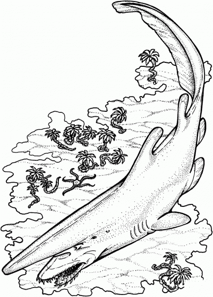 Goblin Shark coloring page image