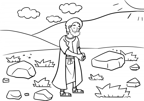 God Said to Jacob “Go up to Bethel and Settle There” coloring page image