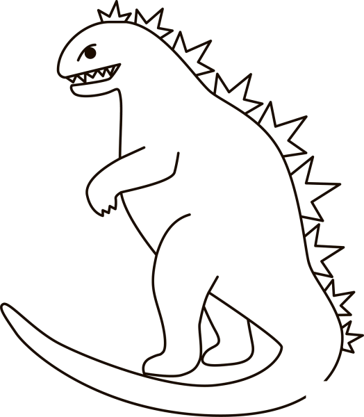 Godzilla coloring page image