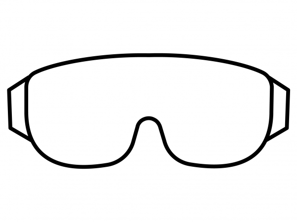 Goggles Emoji coloring page image