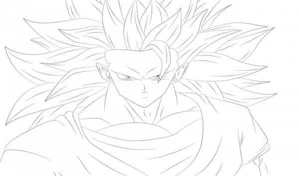 Goku from Dragon Ball Z coloring page image