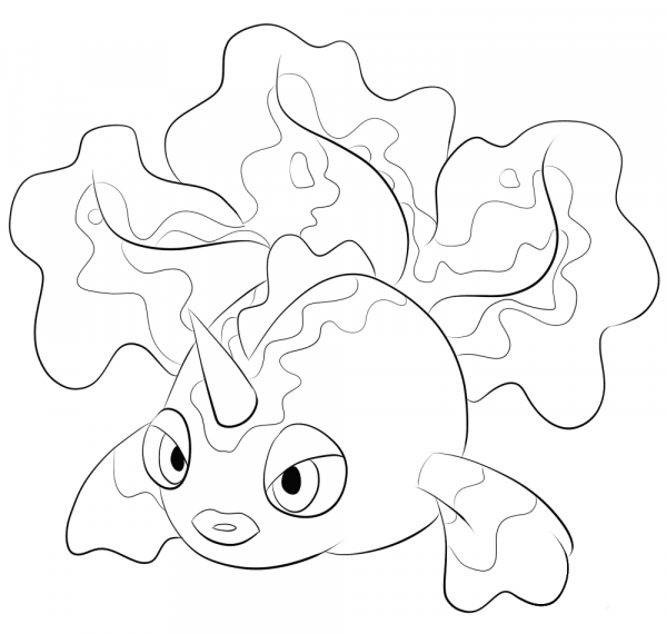 Goldeen coloring page image
