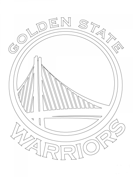 Golden State Warriors Logo  coloring page image