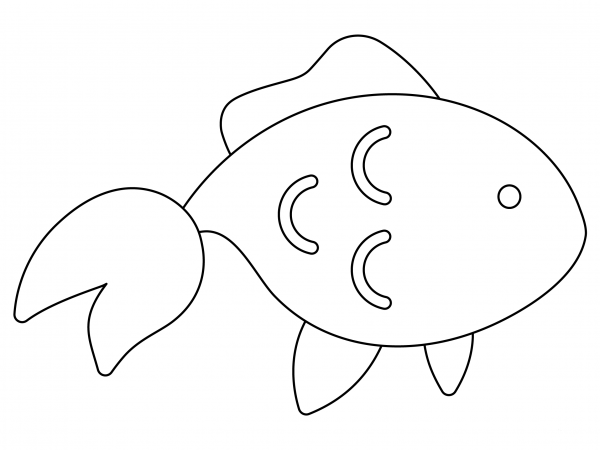 Goldfish coloring page image
