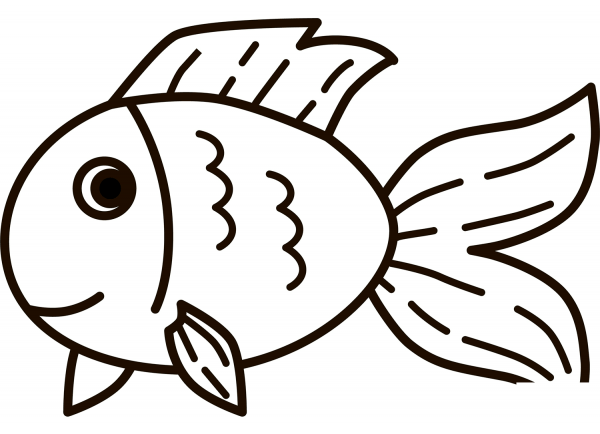 Goldfish coloring page image