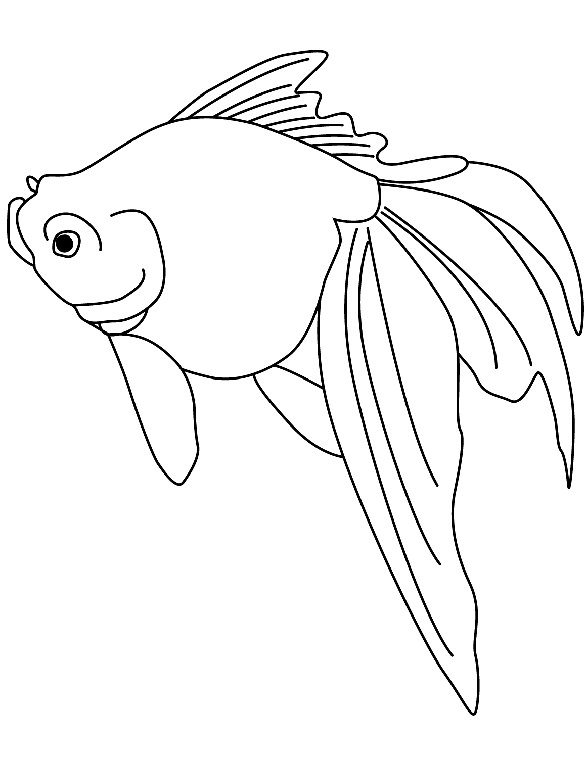 Goldfish coloring page - ColouringPages