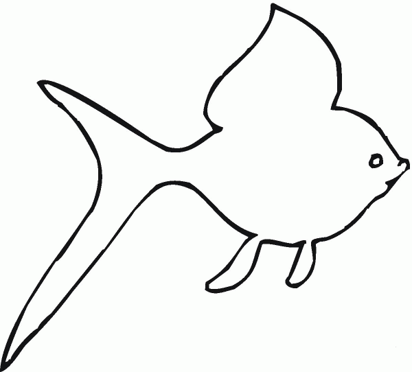 Goldfish outline coloring page image