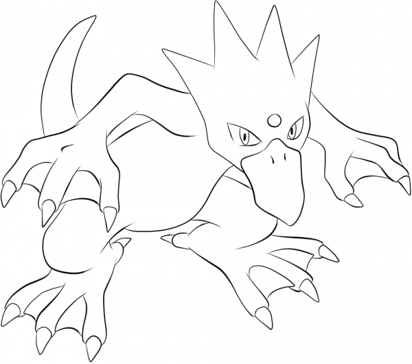 Golduck coloring page image