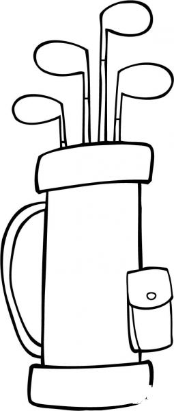 Golf Bag coloring page image