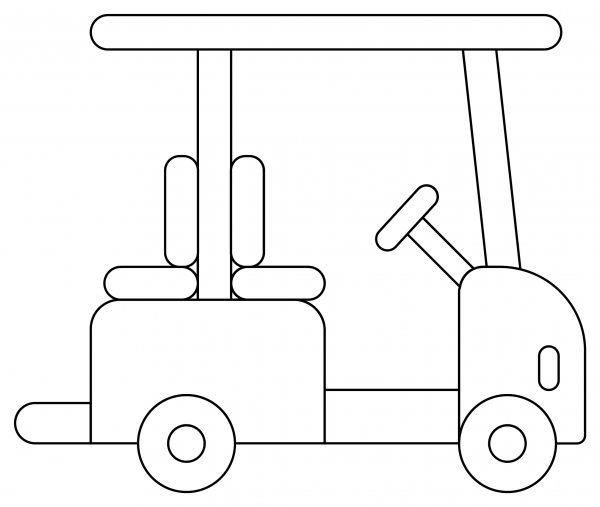 Golf Cart coloring page image