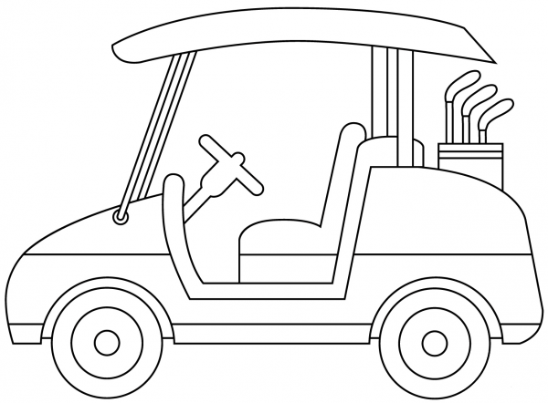 Golf Cart coloring page image